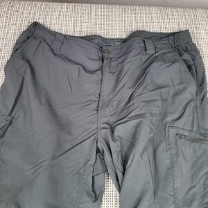 Columbia Omni-Shade Pants Mens 40x30 Gray Convertible Cargo Hiking Outdoor